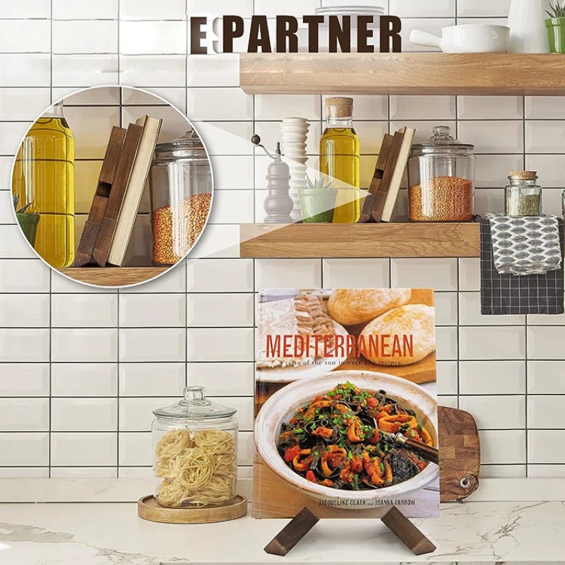 Wooden Cookbook Stand Handmade - Home Cooking Menu ulasan dan harga