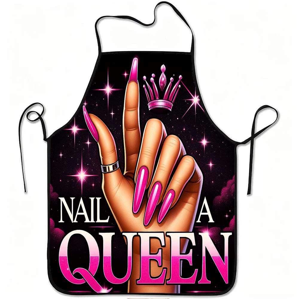 1 Trendy Nail Art-Themed Apron - Home Cooking Queen ulasan dan harga