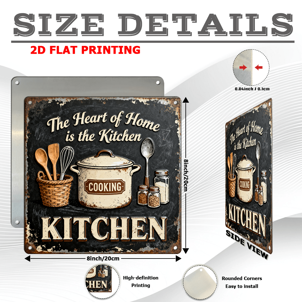 Vintage Metal Kitchen Wall Dec - Home Cooking In ulasan dan harga